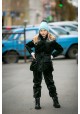 Куртка еврозима черная эффект бархата